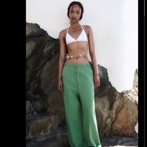 LINEN BLEND FULL LENGTH PANTS NWT